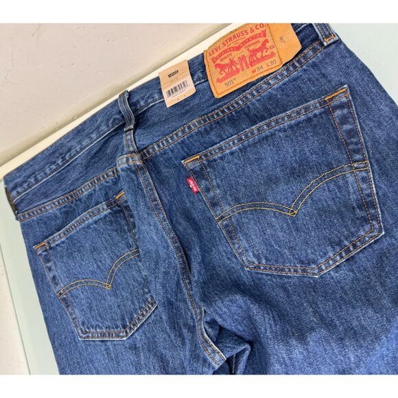 Levis 501 Original Fit Jeans Mens 34x30 Straight Leg Button Fly 100% Cotton NWT - Picture 5 of 15